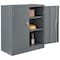 Global Industrial Counter Height Storage Cabinet, 42 in H, 36 in W, Gray 269871GY - alternate 1
